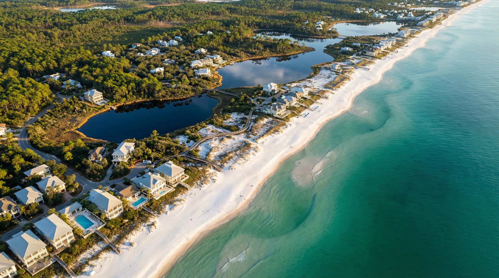 Florida Emerald Coast aerial view